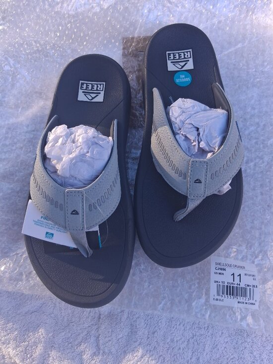 REEF SWELLSOLE CRUISER Mens Slides Sandals Size 11 Grey Blue CJ1696 main image 3